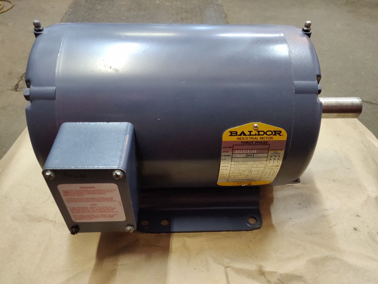 Baldor 3-phase Industrial Motor Spec 36g323y46